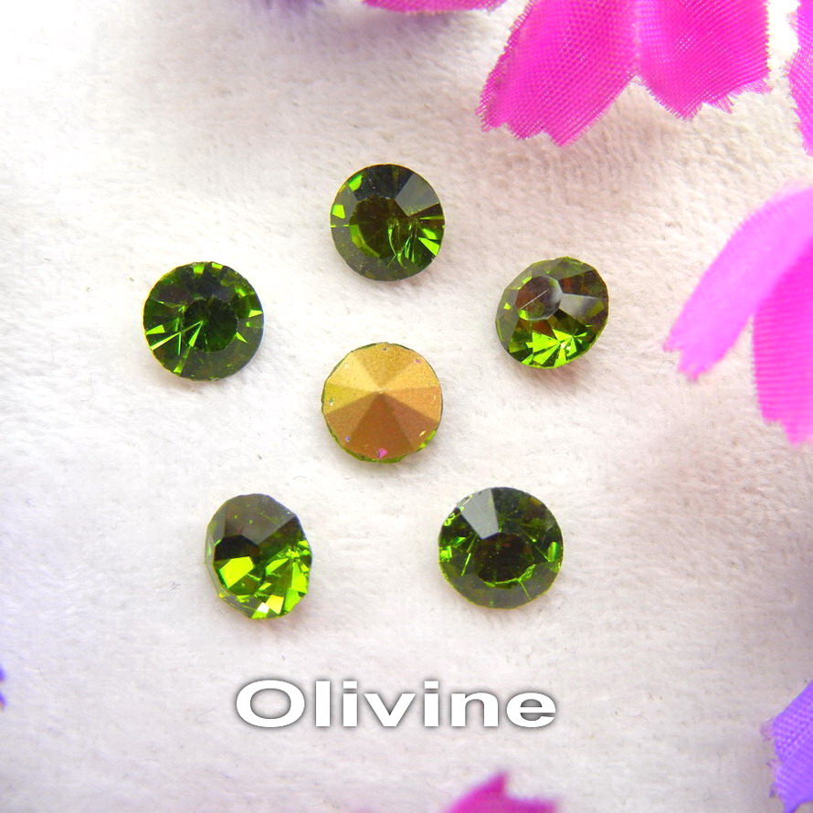 9 sizes round shaped crystal glass stone glue point back rhinestones non hotfix bulk