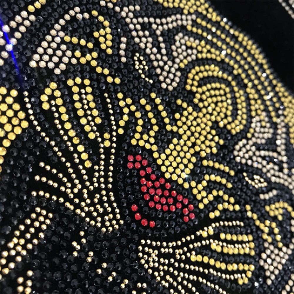 Bling Hotfix Rhinestone Tiger Heat Transfer Designs For T Shirts