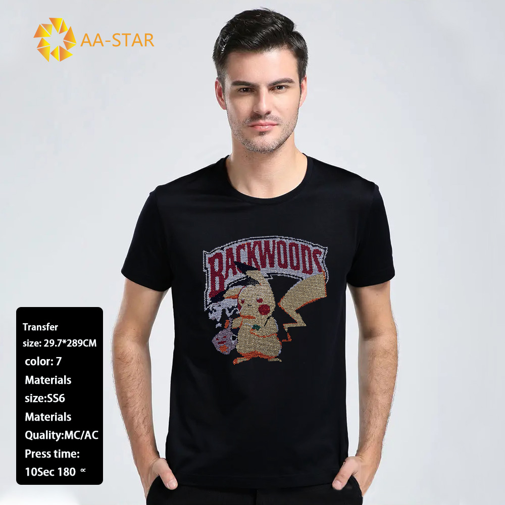 Hot sale glass cartoon rhinestone transfer machine make motif
