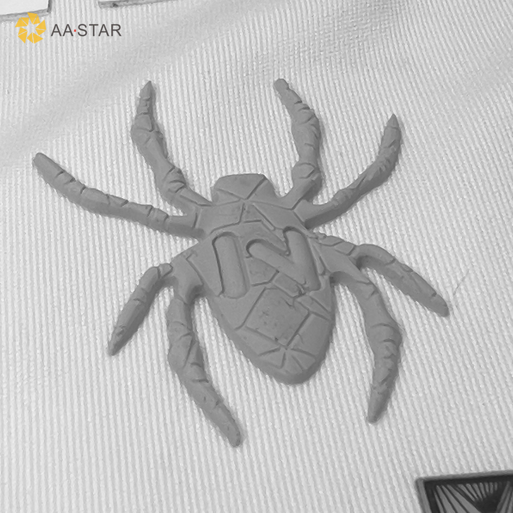 Wholesale spider 3d raised silicone heat transfer sticker patches for clothing