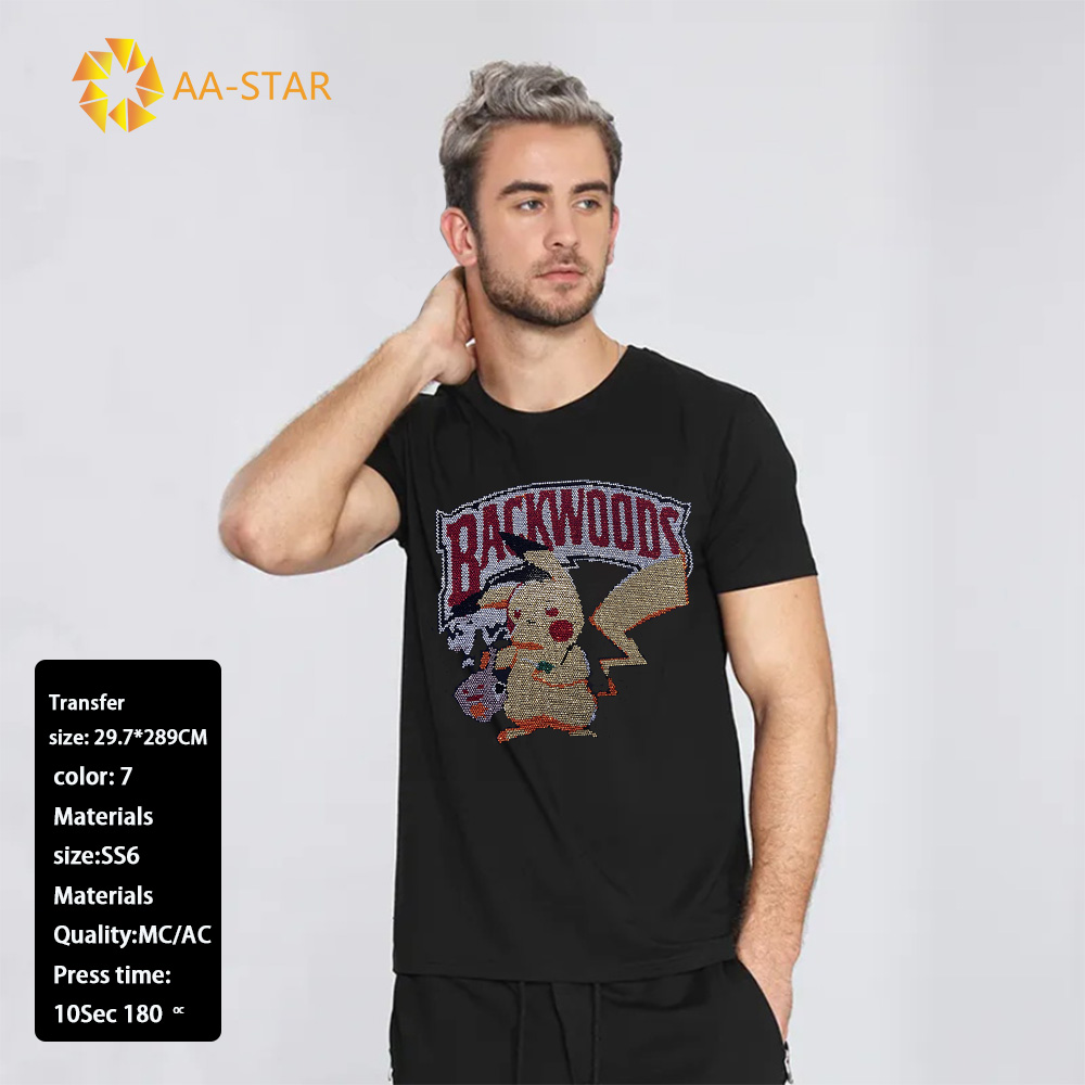 Hot sale glass cartoon rhinestone transfer machine make motif