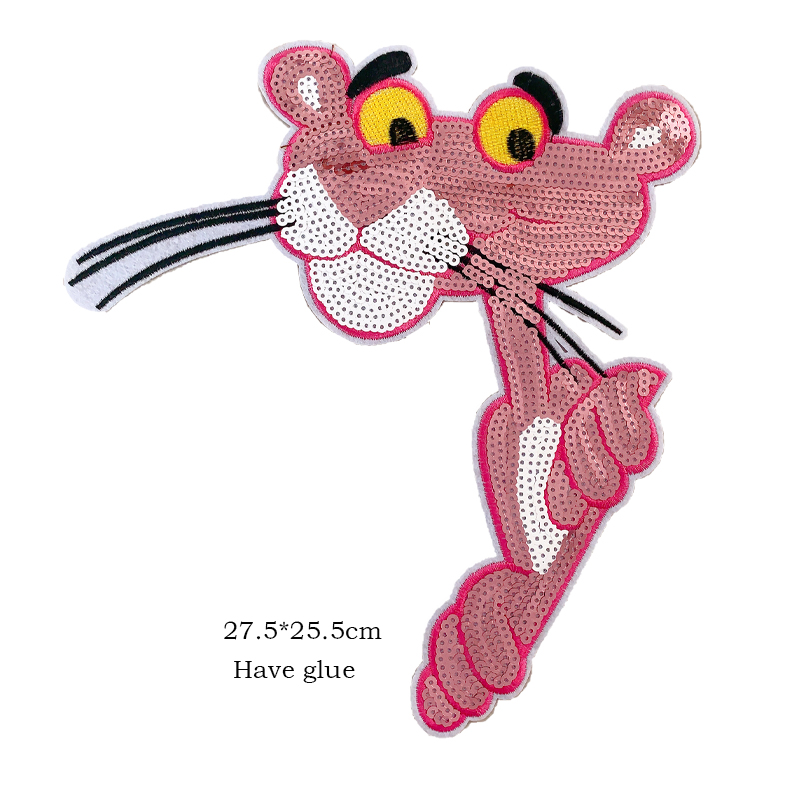 Hot sale cartoon kids sequin applique patches iron on clothing