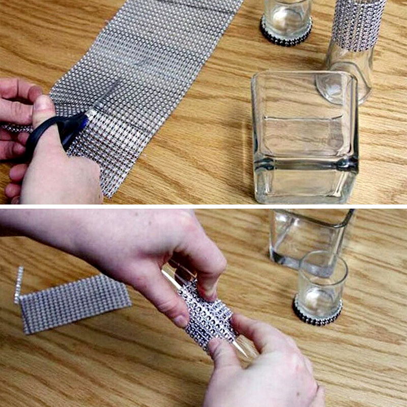 Fast delivery crystal hotfix rhinestone mesh sheet for decoration