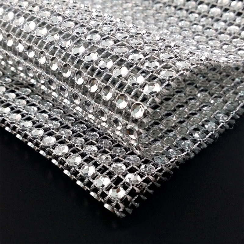 Fast delivery crystal hotfix rhinestone mesh sheet for decoration