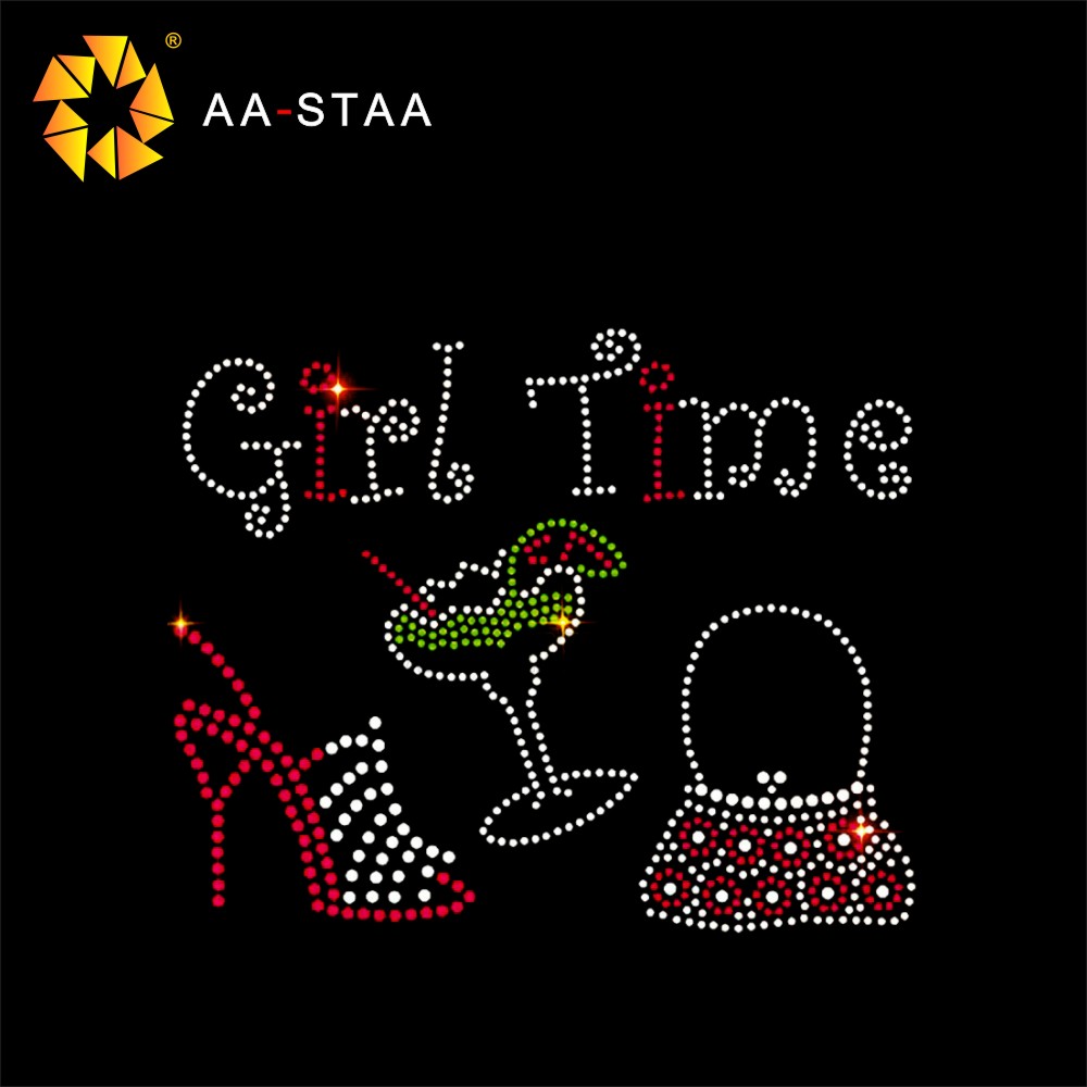 iron on rhinestone bling transfer