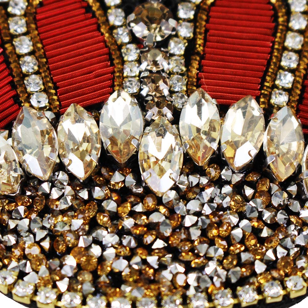 rhinestone crown patch