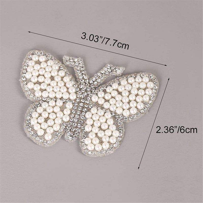 rhinestone butterfly iron on patch
