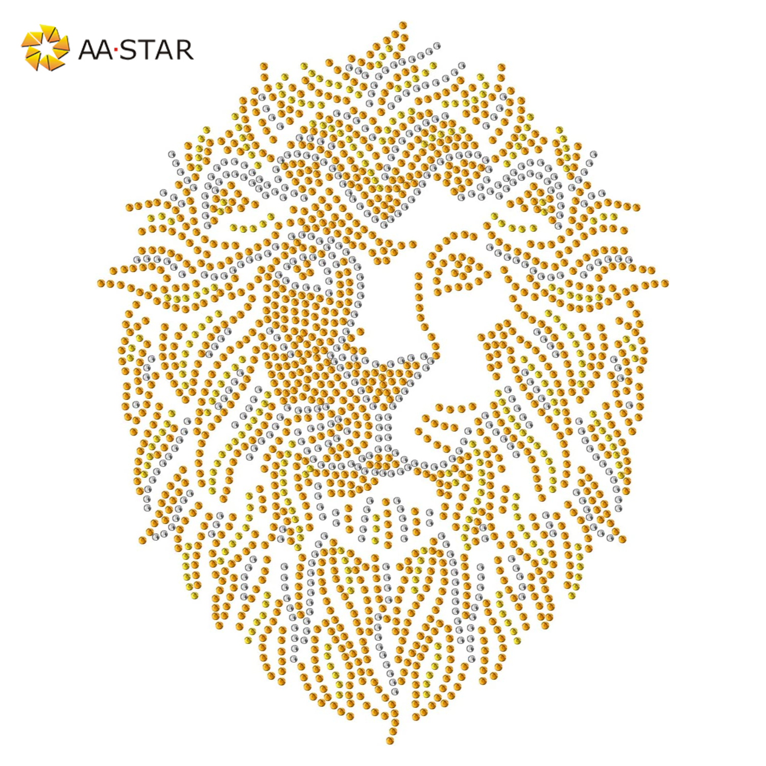 lion crystal rhinestone transfer