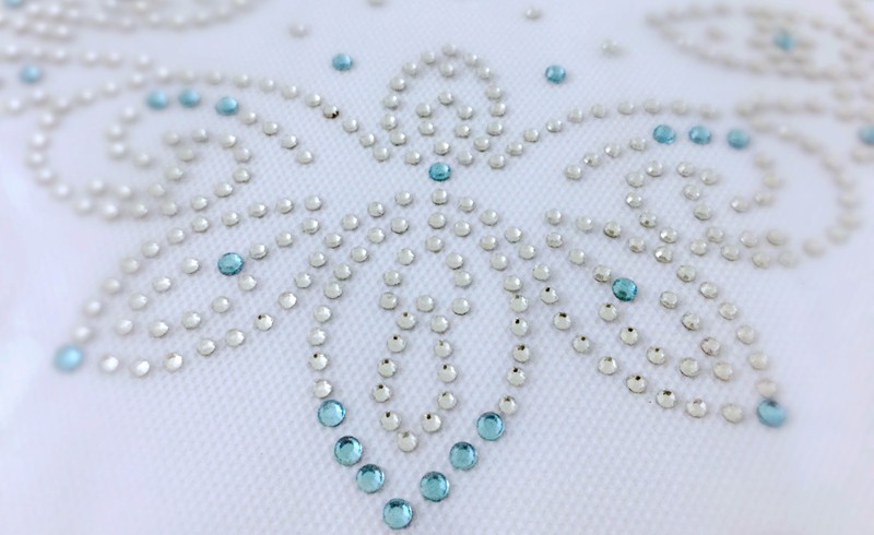 rhinestone flower heat transfer