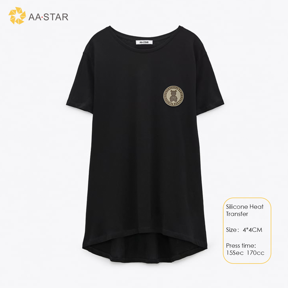 Custom iron on bear logo 3d silicone t shirt printing heat transfer patch - Image 2