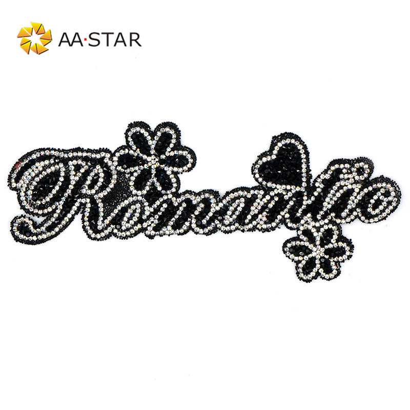 alphabet rhinestone letters patches
