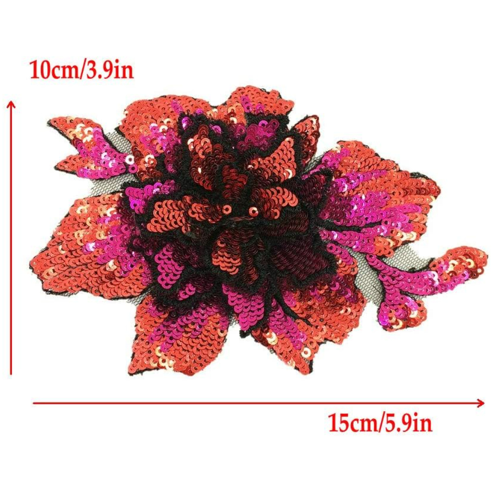flower sequin patch
