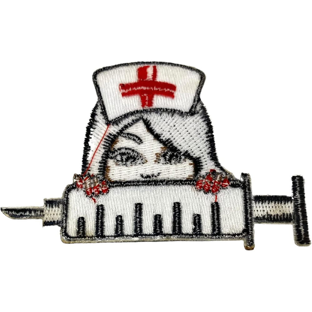 iron on embroidery nurse patches