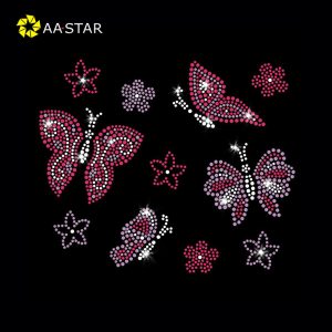 iron on rhinestones butterflies