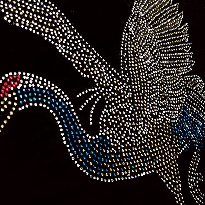 Bling crane heat transfer rhinestone crystallized iron transfer sheets Bling crane heat transfer rhinestone crystallized iron transfer sheets
