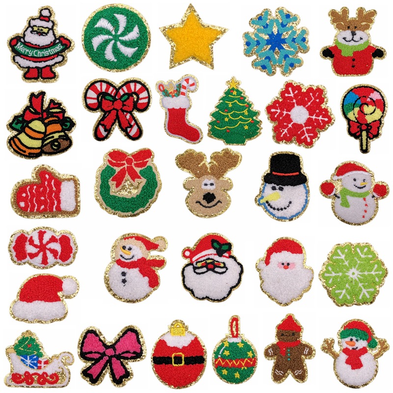 christmas chenille patches