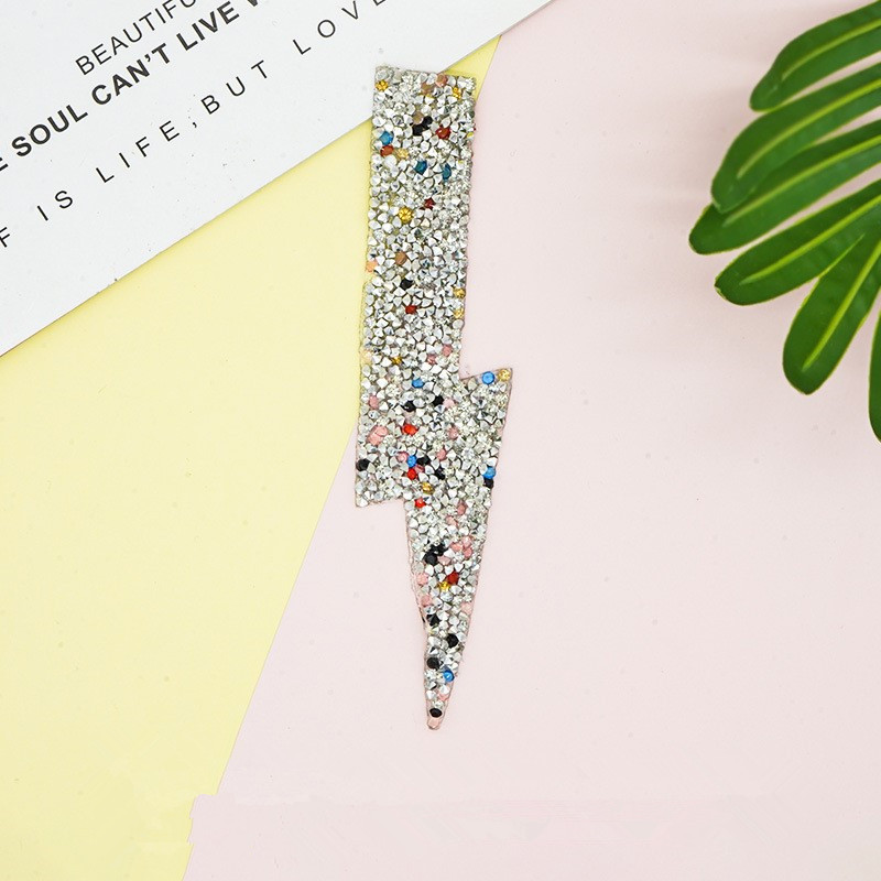 Custom Rhinestone Patches Custom hotfix diy rhinestone lightning bolt patch