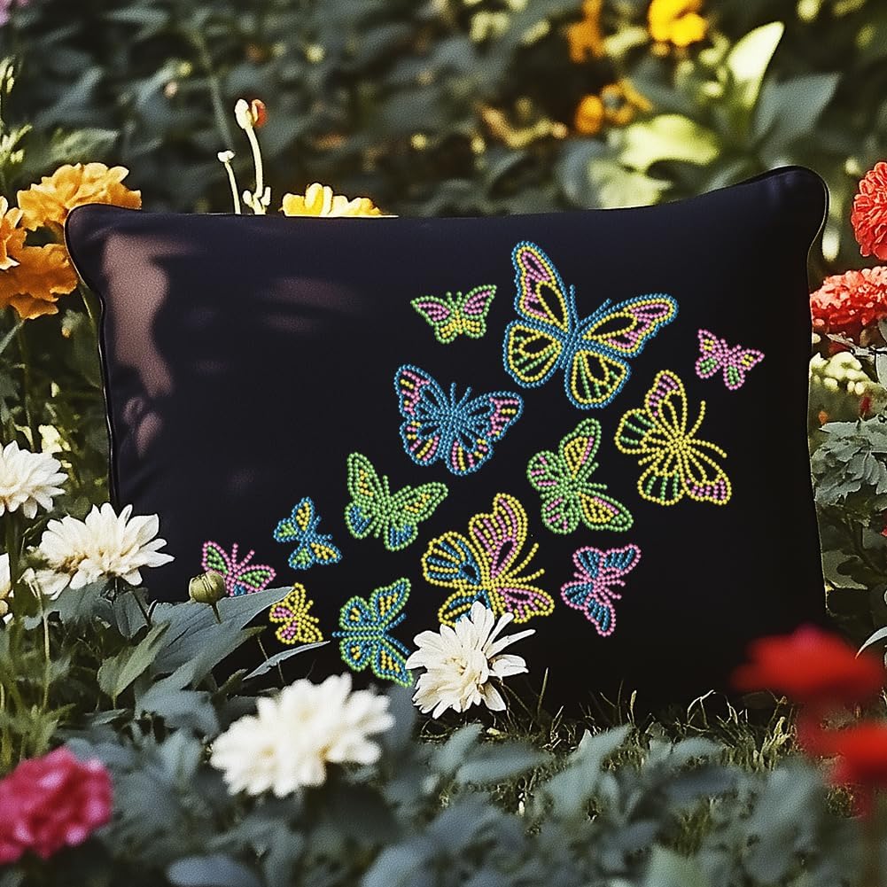 Colorful iron on rhinestone transfers custom butterfly design
