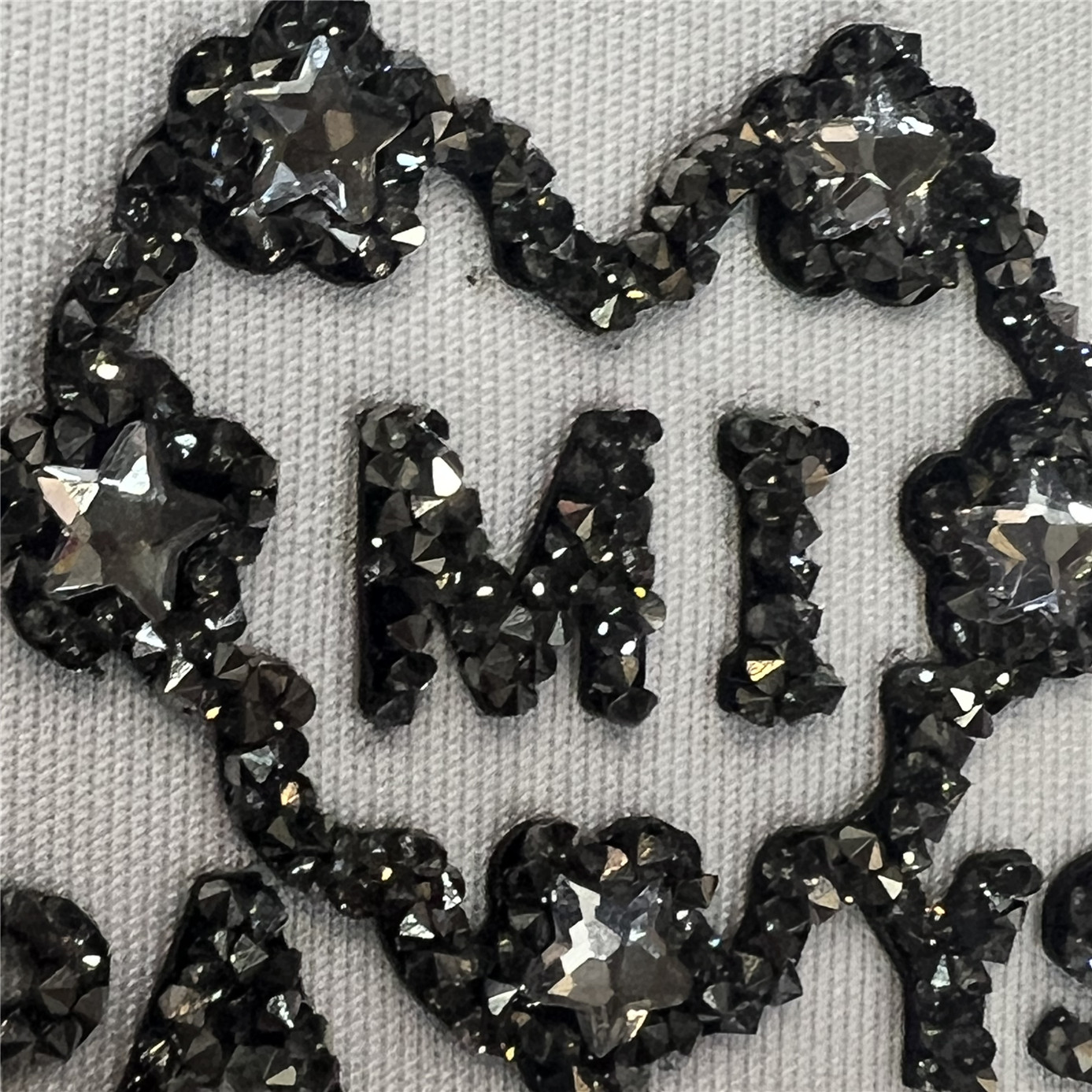 Custom Rhinestone Patches Custom hotfix rhinestone heart iron on patches