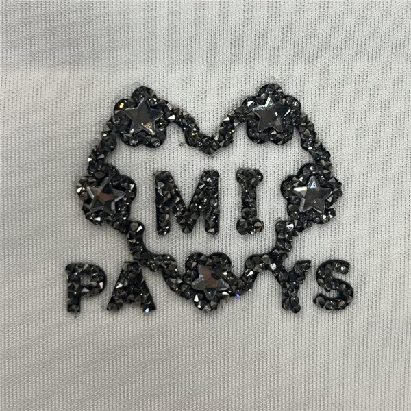 Custom Rhinestone Patches Custom hotfix rhinestone heart iron on patches